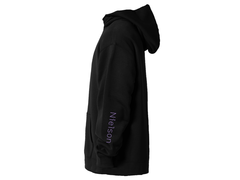 Paarse Nachten Hoodie Zwart
