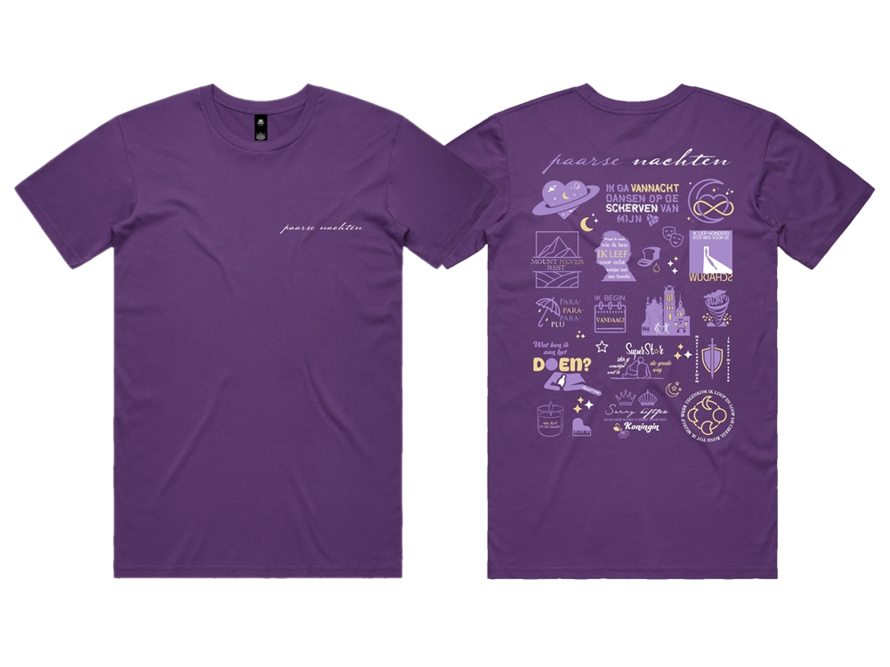Paarse Nachten T-shirt Paars