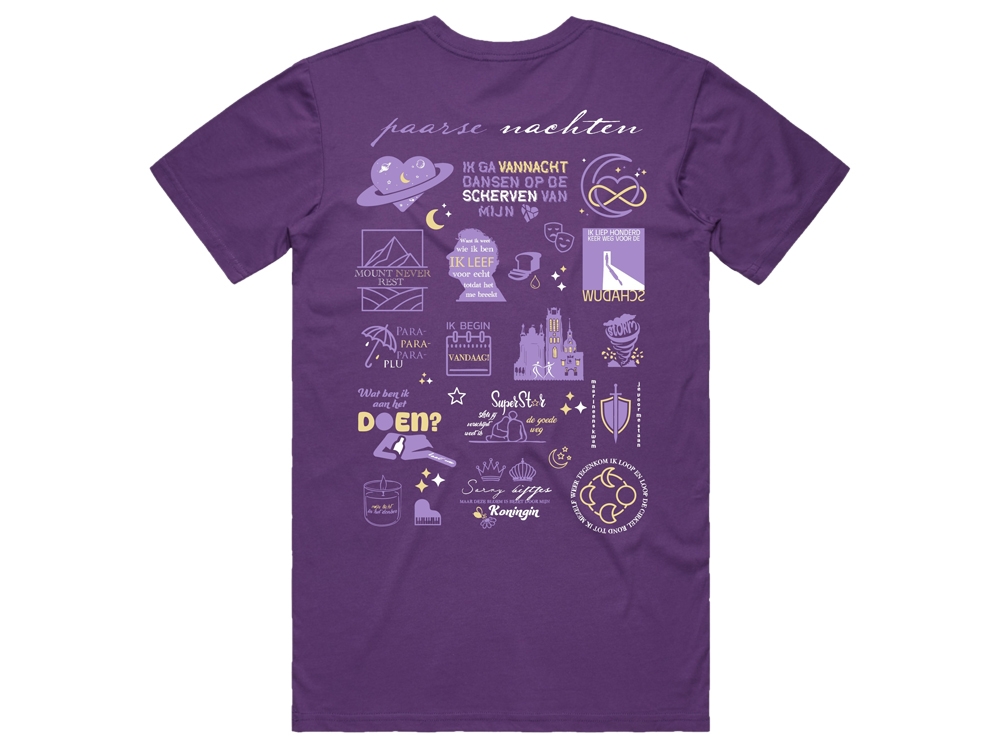 Paarse Nachten T-shirt Paars