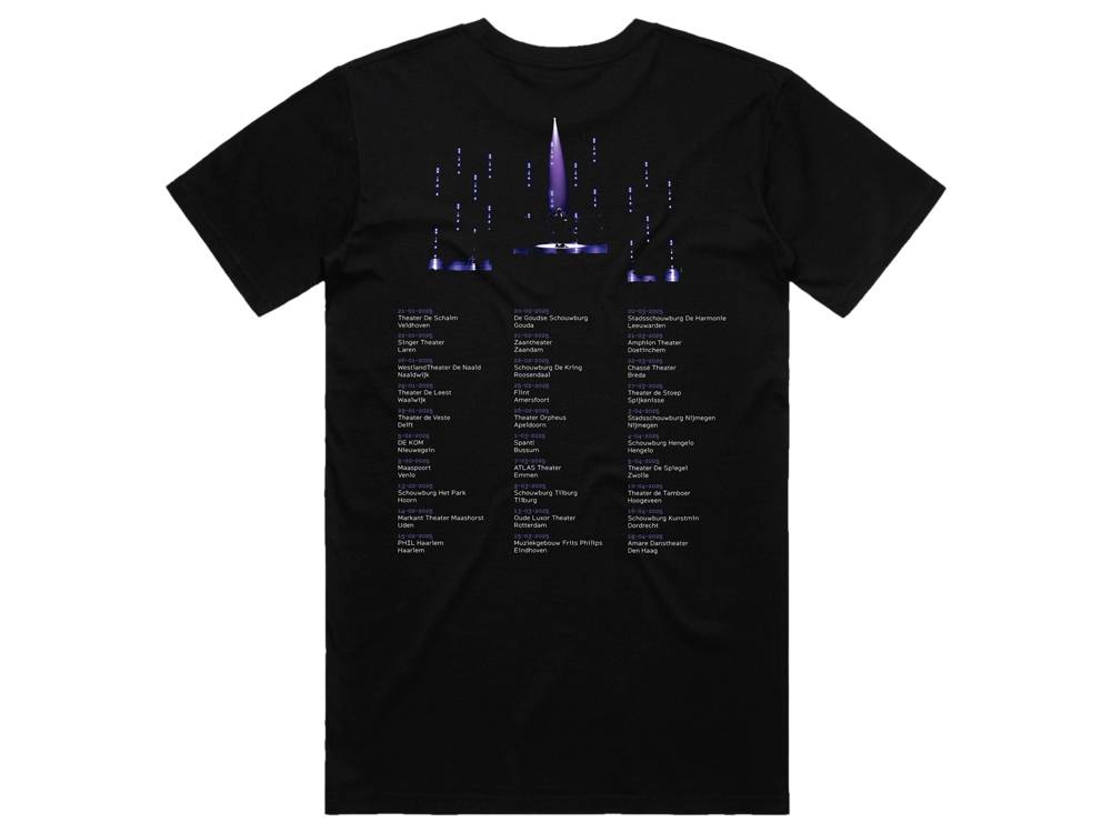 Paarse Nachten Tour T-shirt Zwart