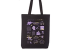Paarse Nachten Tote Bag Black Zwart