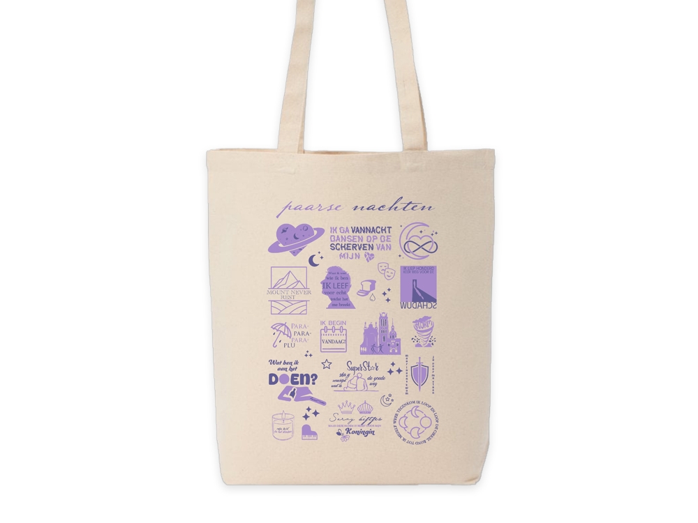 Paarse Nachten Tote Bag Natural Natural